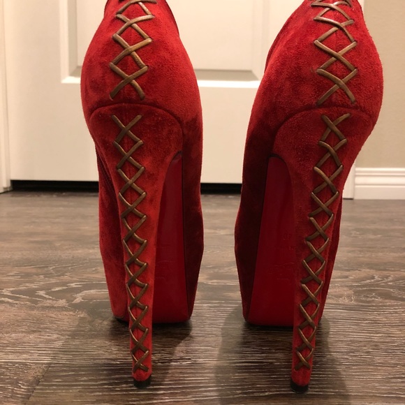 Christian Louboutin Size 40 Suede Booties - Picture 3 of 8
